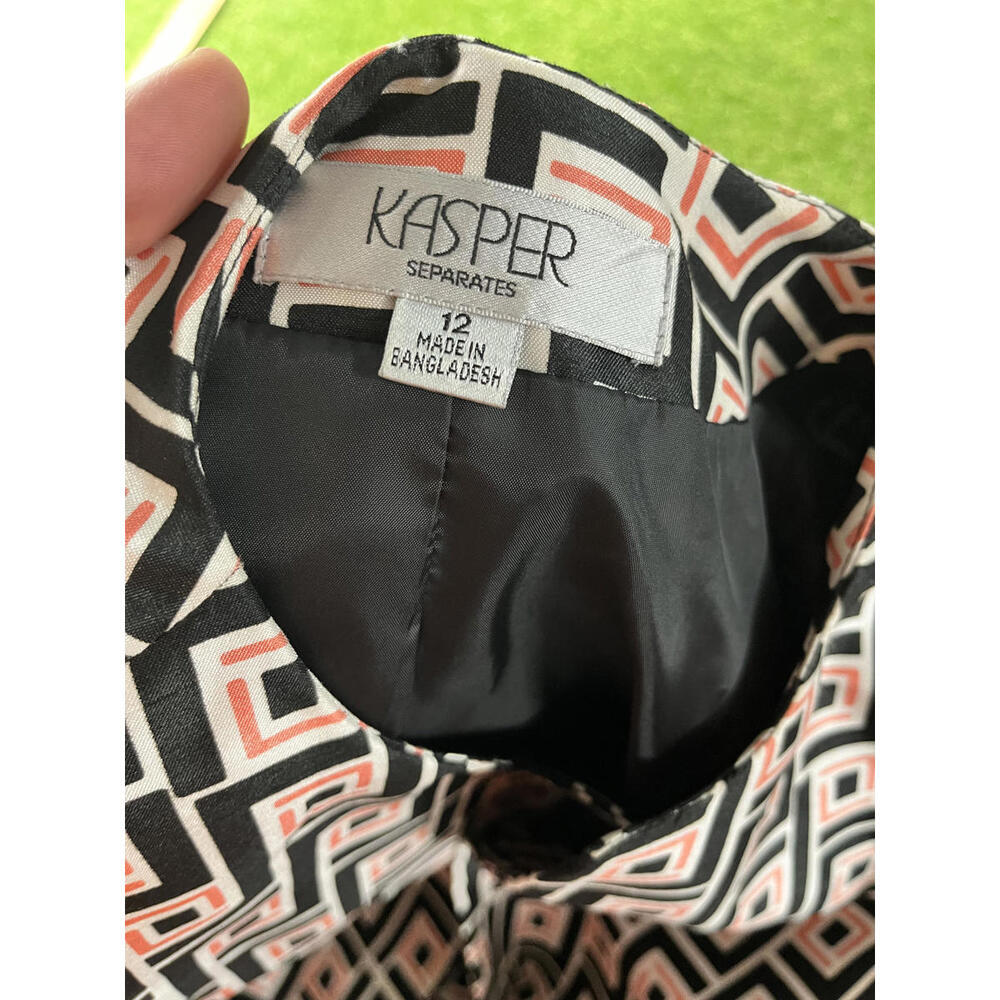 Kasper Separates Geometric Patterned Jacket Size … - image 2